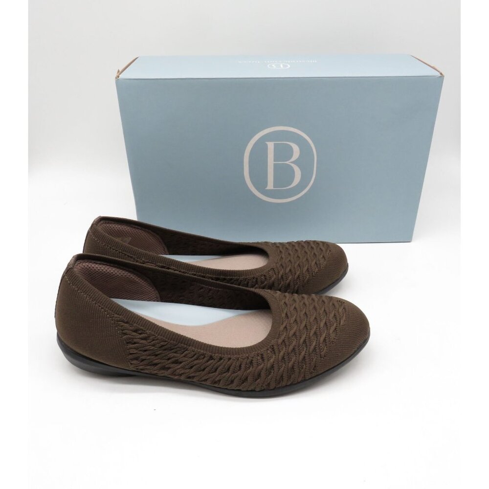 BZees Khloe Women's Hunter Green Woven Knit Ballet Flats Size 6.5 NEW